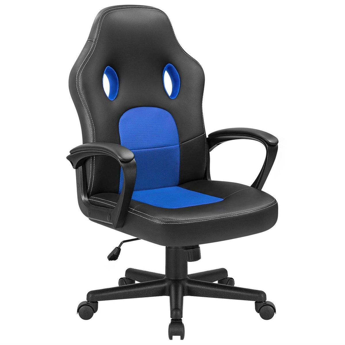 Black Leather High Back Ergonomic Swivel Gaming Chair O2876