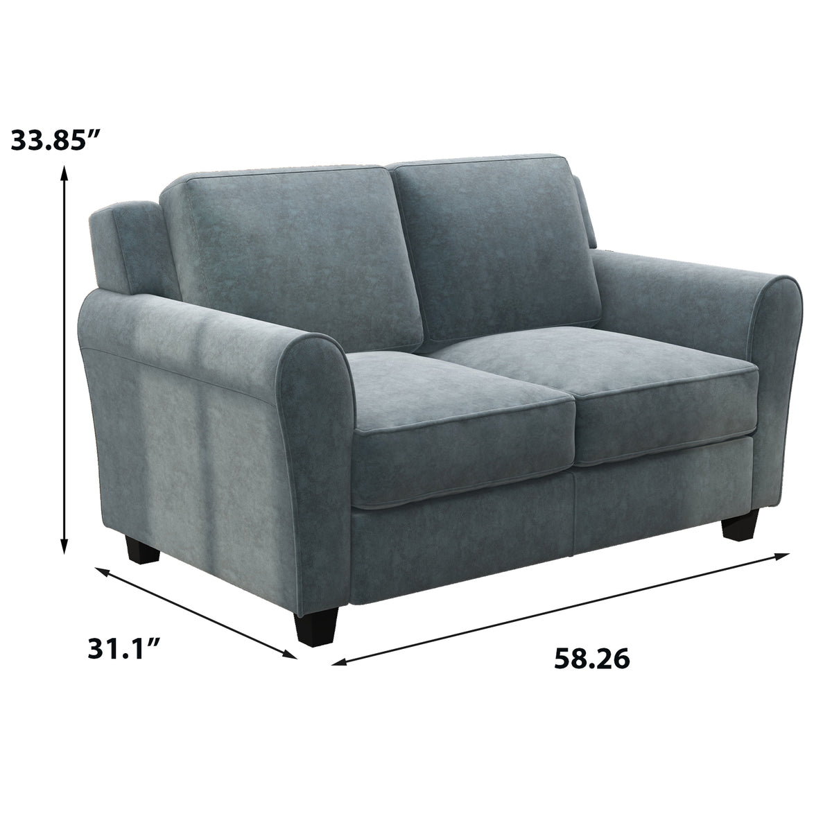 Grey Velvet Loveseat Sofa Covers O8189