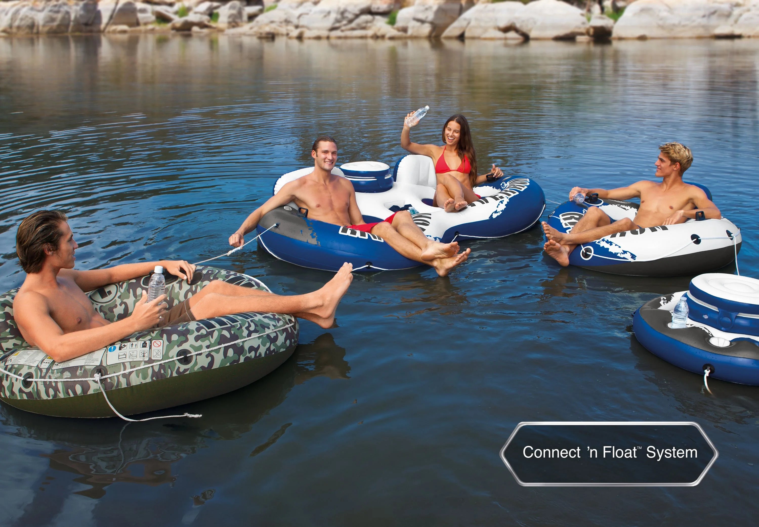 Inflatable PVC Boat Raft with 2 Person Pool Tube Float R2624