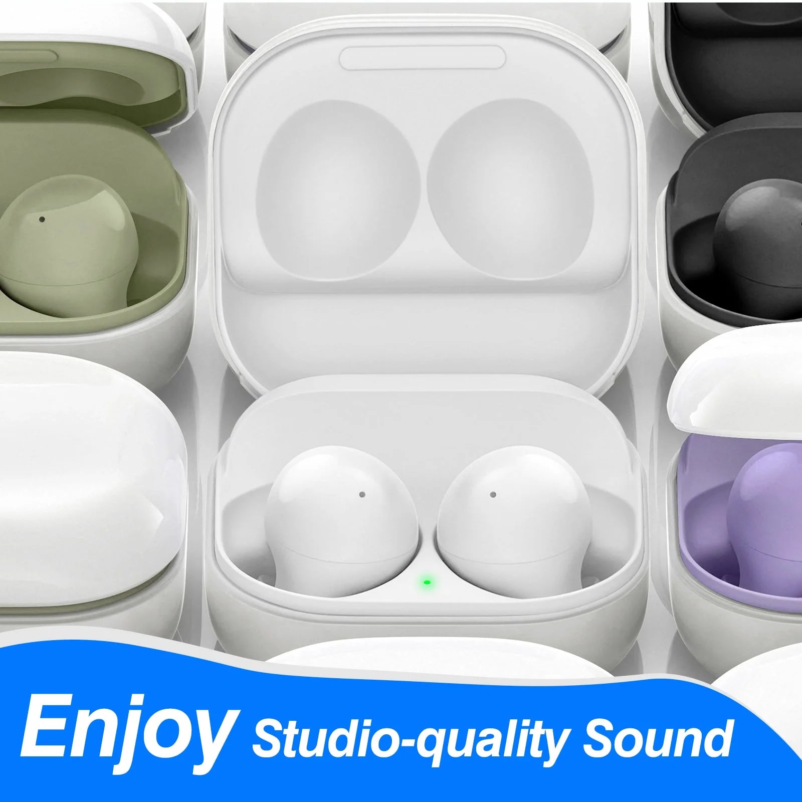 White Truly Wireless Bluetooth Headphones with Noise Isolation J138113