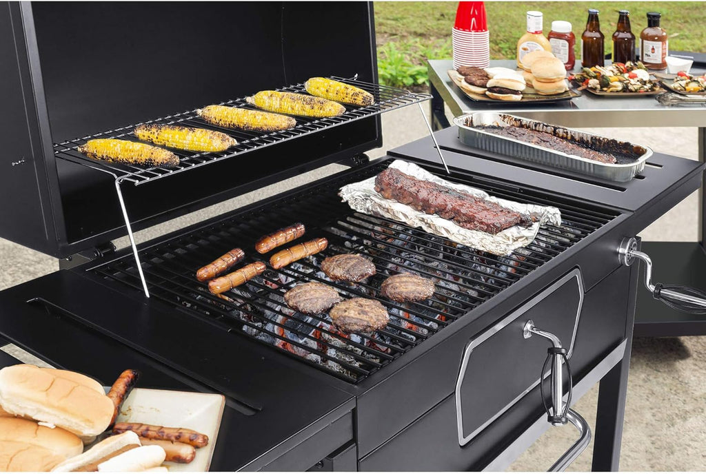 30-Inch Charcoal Grill BBQ Smoker Black J93735