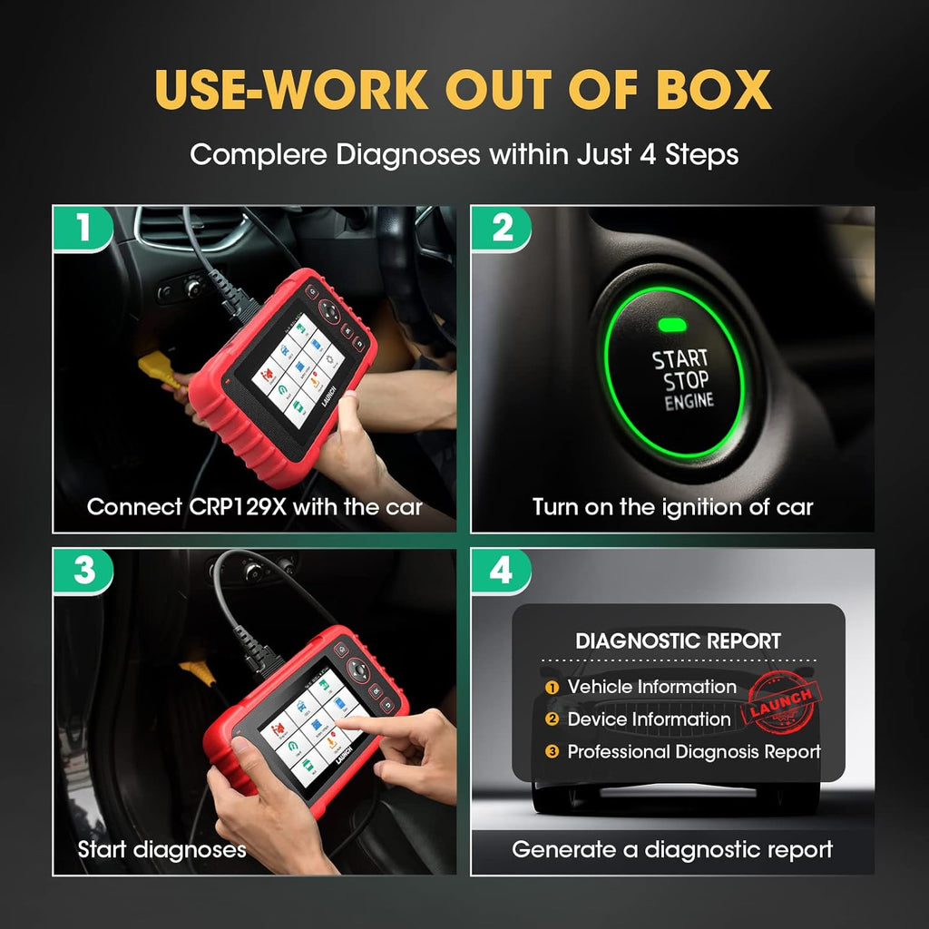 OBD2 Scanner Diagnostic Tool with ABS SRS Transmission Code Reader N4701