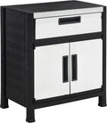 Outdoor Storage Sheds Cabinet with Adjustable Shelves, Waterproof PP & Galvanized Steel G26178
