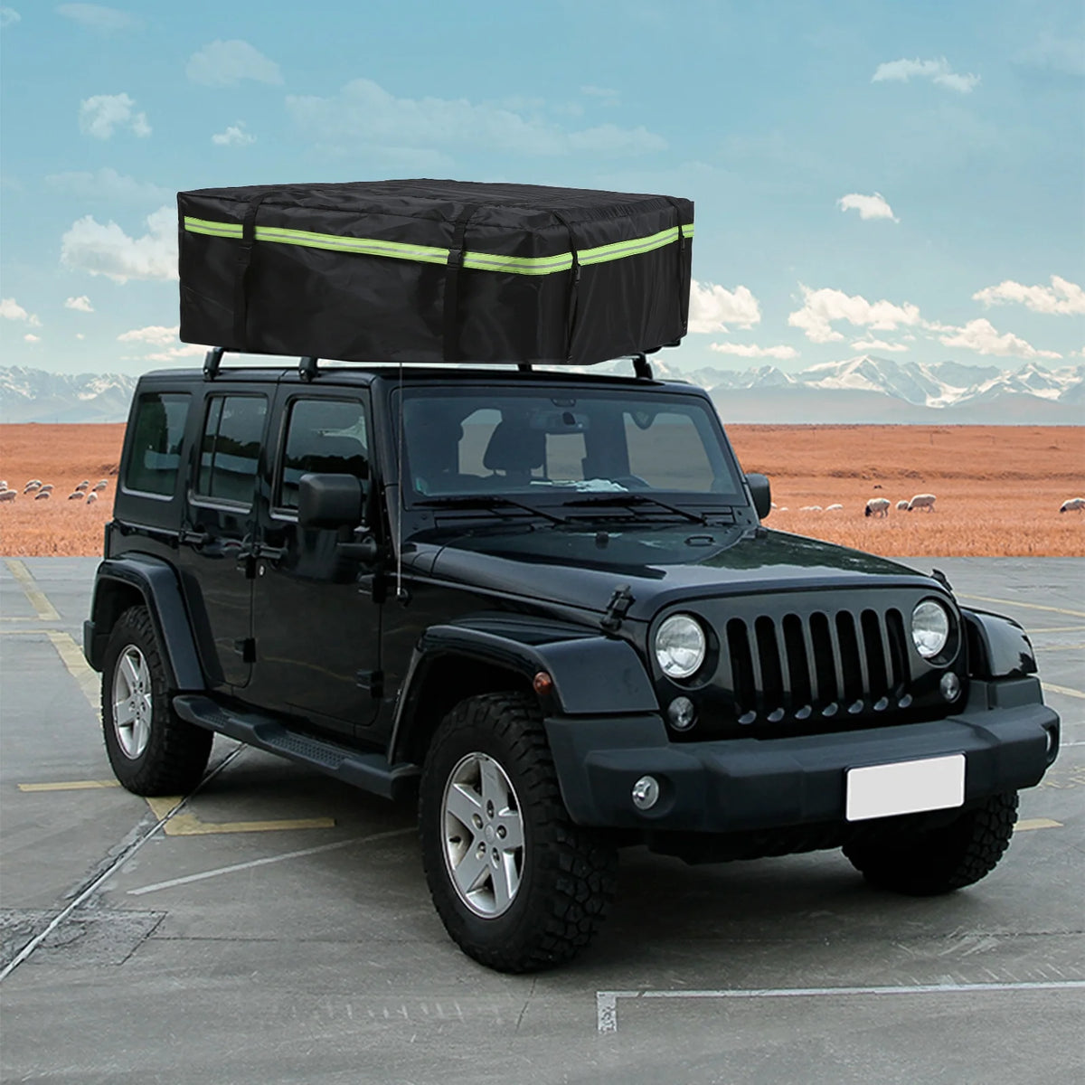 Car Roof Cargo Carrier with Night Reflective Strip L88114