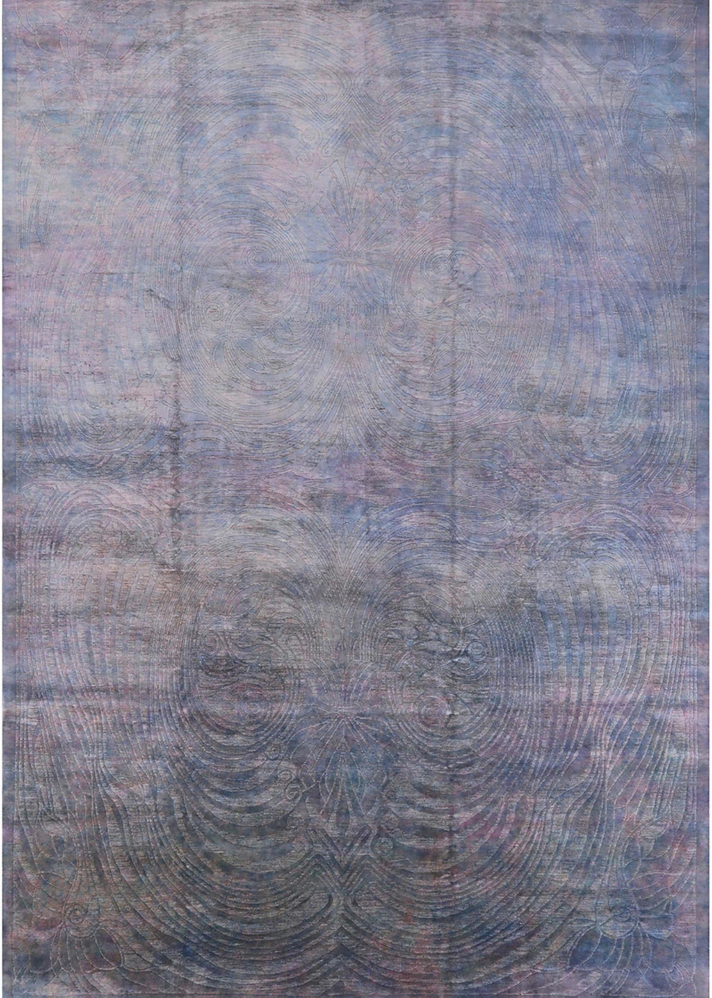 Blue Gray Rectangle Area Rug I410