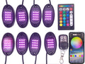 8 Pods RGB LED Rock Lights Multicolor Underglow Lighting Kit Waterproof Pack of 2 N2640